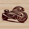 Motorcycle vector illustration, ideal for cutting machine and stencil projects.