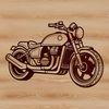 Vector graphic representation of a motorbike in various styles, suitable for commercial or personal projects.