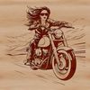 A sleek motorbike with a streamlined design, ideal for vector art and cutting machine stencils.