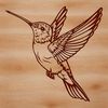 A vibrant illustration of a hummingbird in flight, highlighting its distinctive feathers and beak.