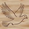 Beautiful Symbol of Love and Hope A white bird with a rounded body and pointed wings, symbolizing peace and purity.