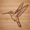 Beautiful SVG Hummingbird Design A colorful vector image depicting a hummingbird perched on a flower.