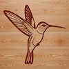 Flying Beauty SVG Design Close-up illustration of a hummingbird in flight.
