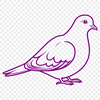 Vector Dove Design for SVG and DXF Files A stylized illustration of a dove, designed as vector art for cutting machines and laser cutters.