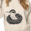 Hummingbird Silhouette on Branch A detailed vector design featuring a hummingbird perched on a branch.
