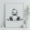 Free SVG Bird Clip Art for Cutting Machines Vector illustration of a duck, suitable for use in graphic design and cutting machine projects.