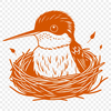 An ornithological vector graphic representation of a hummingbird.