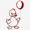 A cartoon duck character designed as a vector graphic, suitable for various digital applications and design software.