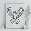 Religious Symbol Dove Design A simple illustration of a dove in flight, suitable for use as clip art or vector design element.