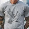 Beautiful Flying Dove Illustration Design A detailed illustration of a white dove in flight, designed as a vector graphic.