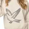 Peaceful White Dove Vector Illustration A white dove with outstretched wings and smooth feathers, ideal for vector design and commercial use.