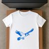 Detailed Falcon Silhouette A detailed illustration of a falcon in flight, suitable for cutting machines like Cricut.