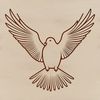 A detailed illustration of a white dove perched on a branch, suitable for vector graphics and design projects.