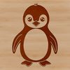 Cute Penguin Illustration in Simple Vectors A digital illustration of a penguin in simple vector lines.