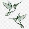 Colorful Hummingbird Clipart A colorful illustration of a hummingbird perched on a flower, created as vector art.