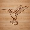 Colorful Hummingbird Clip Art Image A digital illustration of a hummingbird in flight, created as a vector graphic.
