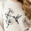 Beautiful SVG Hummingbird Artwork An illustration of a hummingbird perched on a branch, with detailed vector artwork.