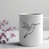 Colorful SVG Floral Art A colorful hummingbird perched on a flower, depicted in vector format as a scalable graphic.