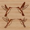 SVG Hummingbird Graphic Design A detailed SVG image of a hummingbird perched on a branch, suitable for digital editing and customization.