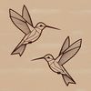 Digital Hummingbird Graphics Vector A digital illustration of a hummingbird in flight, created as vector art.