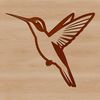 Free Vector Bird Silhouette for Digital Design A colorful illustration of a hummingbird in flight, designed as a scalable vector graphic.