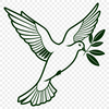 White Dove Perched Image White dove perched on a branch, symbolizing peace and tranquility.