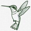 Whimsical Hummingbird in Flight SVG Vector A colorful illustration of a hummingbird in flight, created as an SVG vector graphic.