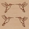Vibrant Hummingbird Design in Scalable Vector Format Close-up design of a hummingbird's body, rendered as a scalable SVG file suitable for various applications.