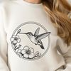 Beautiful Bird in Flight Design A detailed vector design of a hummingbird in flight, suitable for various uses such as crafting or graphic projects.