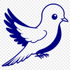Beautiful Bird Silhouettes A detailed illustration of a Dove in various poses and styles.