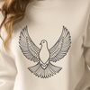 White Dove Illustration Vector Graphics A detailed illustration of a white dove with outstretched wings, suitable for vector graphics.