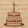 Customizable Birthday Treat Colorful birthday cake design with candles and decorations, perfect for customizing with various digital editing tools.