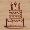Birthday Cake Design Vector Art A vector design of a birthday-themed dessert featuring a multi-tiered cake with decorations.