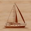 Free Clip Art SVG Boat Design A high-resolution boat illustration designed as a vector graphic.