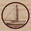 Scalable Clip Art Boat A clip art design of a boat rendered as a scalable vector graphic.