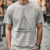 Sailboat Illustration on a Calm Sea Vector illustration of a sailboat on calm waters.