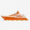 White Sailboat Vector Illustration A white sailboat with a red hull on a calm sea, depicted in vector format.