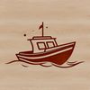 Simple Boat Design A minimalist illustration of a boat designed as a vector graphic for digital use.