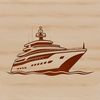 Simple White Boat Vector Design A white boat with a simple design, suitable for vector art and cutting machine projects.