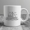 Edgy Vector Boat Design A high-quality, editable vector boat design created using Illustrator, ideal for laser cutting or Cricut crafting.