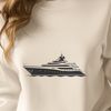 Sailboat Silhouette with Clean Design A stylized illustration of a sailboat with sleek lines and simple design elements.