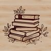 Book Cover Design A stylized illustration of a book with floral elements on the cover.