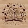 Love Heart Book Illustration An illustration of a book with love hearts surrounding the cover, conveying a sense of education and learning.