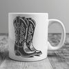 Western Wear Illustration Vector illustration of cowboy boots in bold western style.