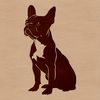 Cute Boston Terrier Clip Art for Free Download A sitting Boston Terrier dog in vector format, suitable for cutting machine designs.
