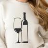 Beautiful Glass Bottle SVG Design A digital illustration of a wine bottle in a glass, suitable for graphic design projects.