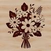 Beautiful Bouquet SVG Clip Art A colorful bouquet of flowers arranged in a decorative shape, ideal for digital crafting and vector art projects.