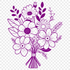 Beautiful Wedding Blooms SVG Image A beautifully designed bouquet of flowers in various colors and shapes, suitable for wedding and Mothers Day celebrations.