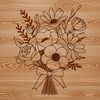 Beautiful Bouquet Clip Art Illustration A graphic illustration of a flower arrangement designed for various uses including digital and physical applications.