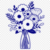 Beautiful Blooms in Bloom A bouquet of flowers in various colors and shapes, suitable for wedding decorations or Mothers Day gifts.